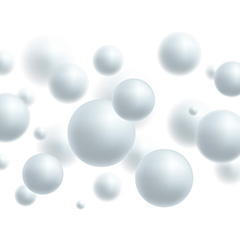 白色漂浮的3D球体矢量素材
