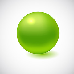 绿色3D球矢量素材