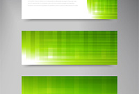 绿色梦幻横幅设计矢量素材