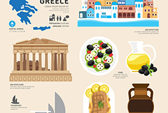 希腊文化特色图标矢量素材