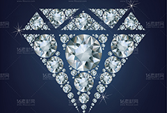 唯美水晶钻石矢量素材