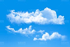 美丽的蓝天白云云朵矢量素材