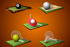 球类运动图标设计矢量素材