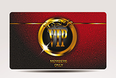 金质会员卡VIP卡设计矢量素材