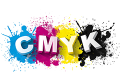 CMYK立体字设计矢量素材