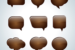 精美巧克力对话框设计矢量素材
