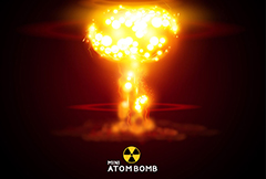 核弹爆炸设计矢量素材