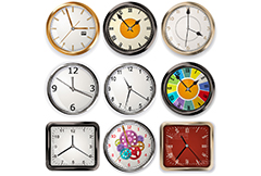 时钟钟表生活用品矢量素材
