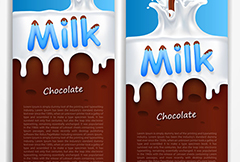 牛奶巧克力广告矢量素材