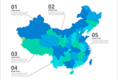 中国地图信息图表矢量素材