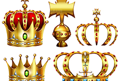 国王王冠设计矢量素材