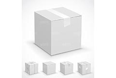 空白包装纸盒设计矢量素材