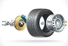 汽车轮胎轮毂设计矢量素材