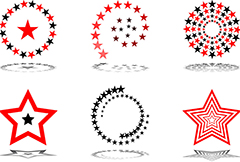 创意星星标志设计矢量素材