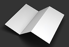 空白三折页广告模板矢量素材