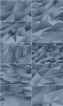 10张高档灰蓝色低多边形背景高清图片