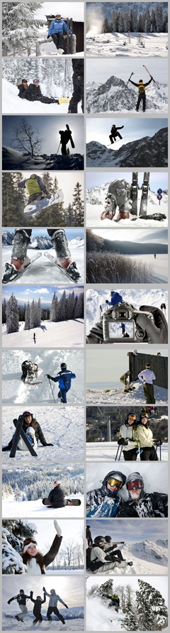 22张冰天雪地里滑雪运动高清图片下载