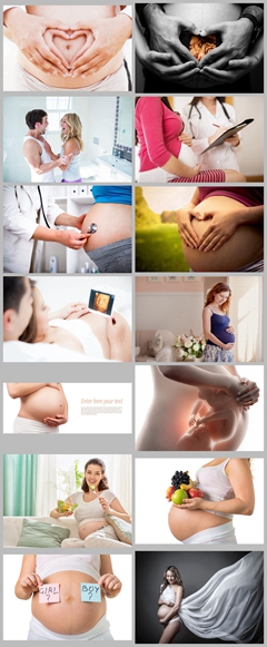 15张怀孕期孕妇产检医疗孕妇装高清图片下载