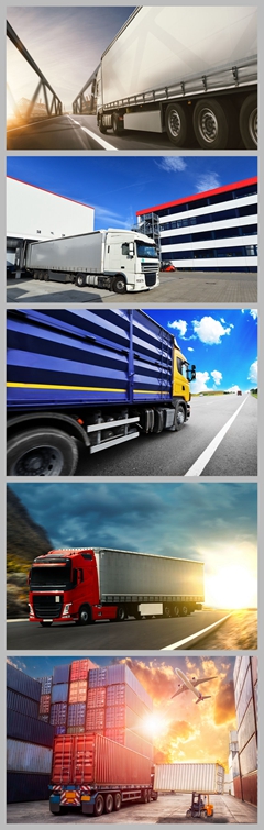 5张正在高速行驶的大货车高清图片下载