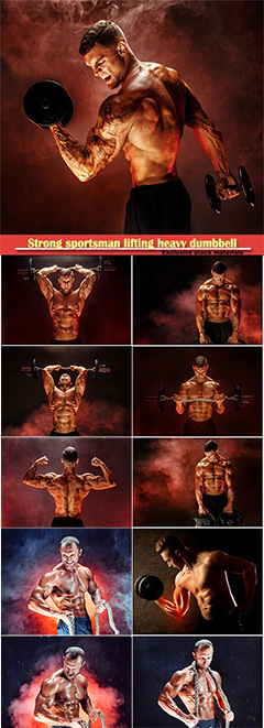 肌肉健硕的健身男士高清图片