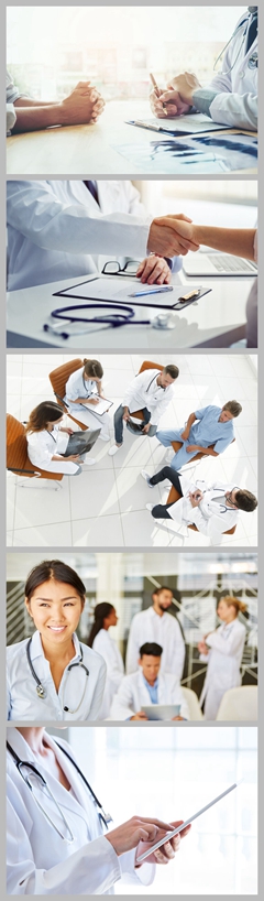 5张正在给病人看病的医生医疗场景高清图片下载