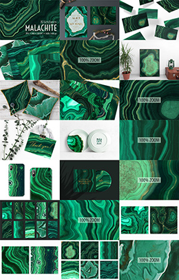 10款绿孔雀石纹理背景高清图片