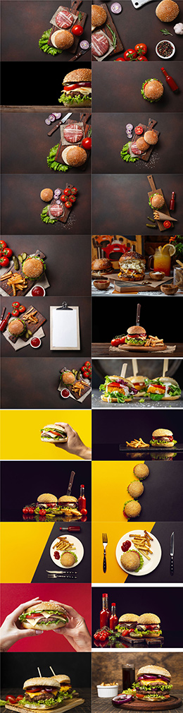 24个美味汉堡高清图片