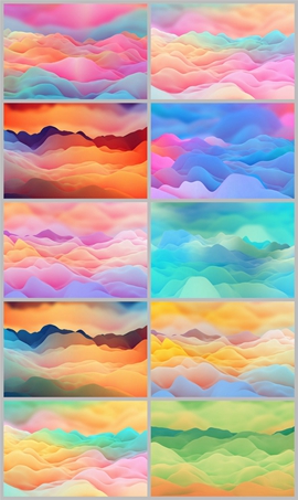 10款唯美彩色云层纹理高清图片打包