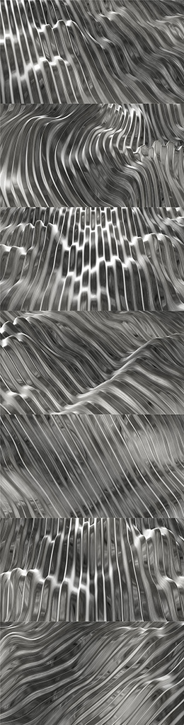 7个金属质感3D流动波纹背景高清图片