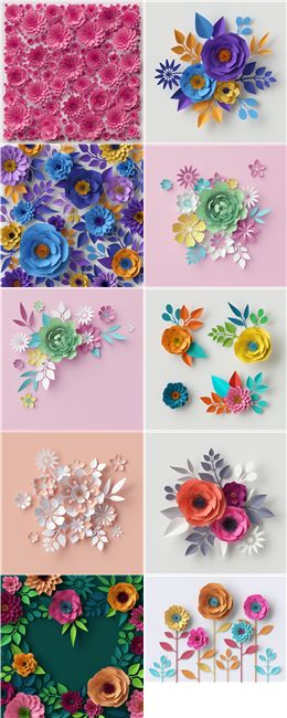 12款漂亮的花卉剪贴画高清图片