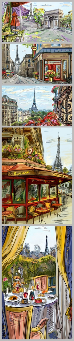 5张巴黎街头画报巴黎城市街头