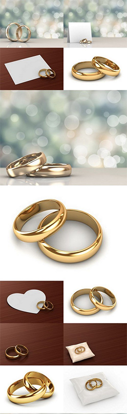 精美结婚戒指对戒高清图片