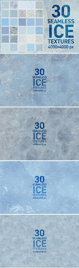 30个无缝冰纹理背景高清图片