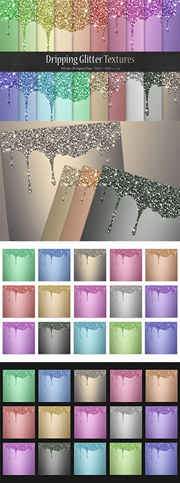 20个不同颜色的粒子油漆效果高清图片