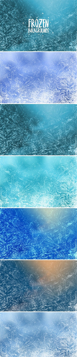 6款精美冬季结冰效果背景高清图片
