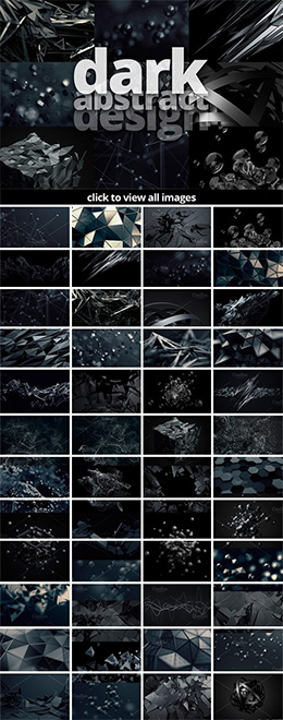 50款抽象黑色质感几何图案背景高清图片