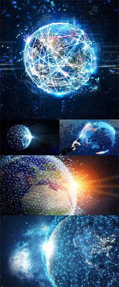全球网络覆盖科技背景高清图片