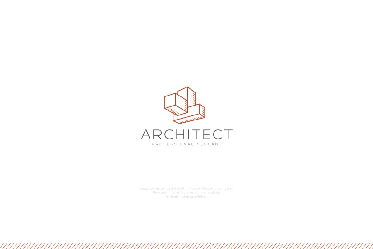 建筑品牌抽象图形Logo设计模板 Architect Structure Logo插图