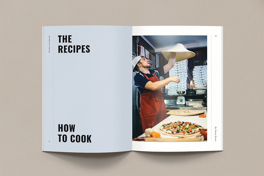 极简创意美食菜单食谱宣传册设计模板插图(3)