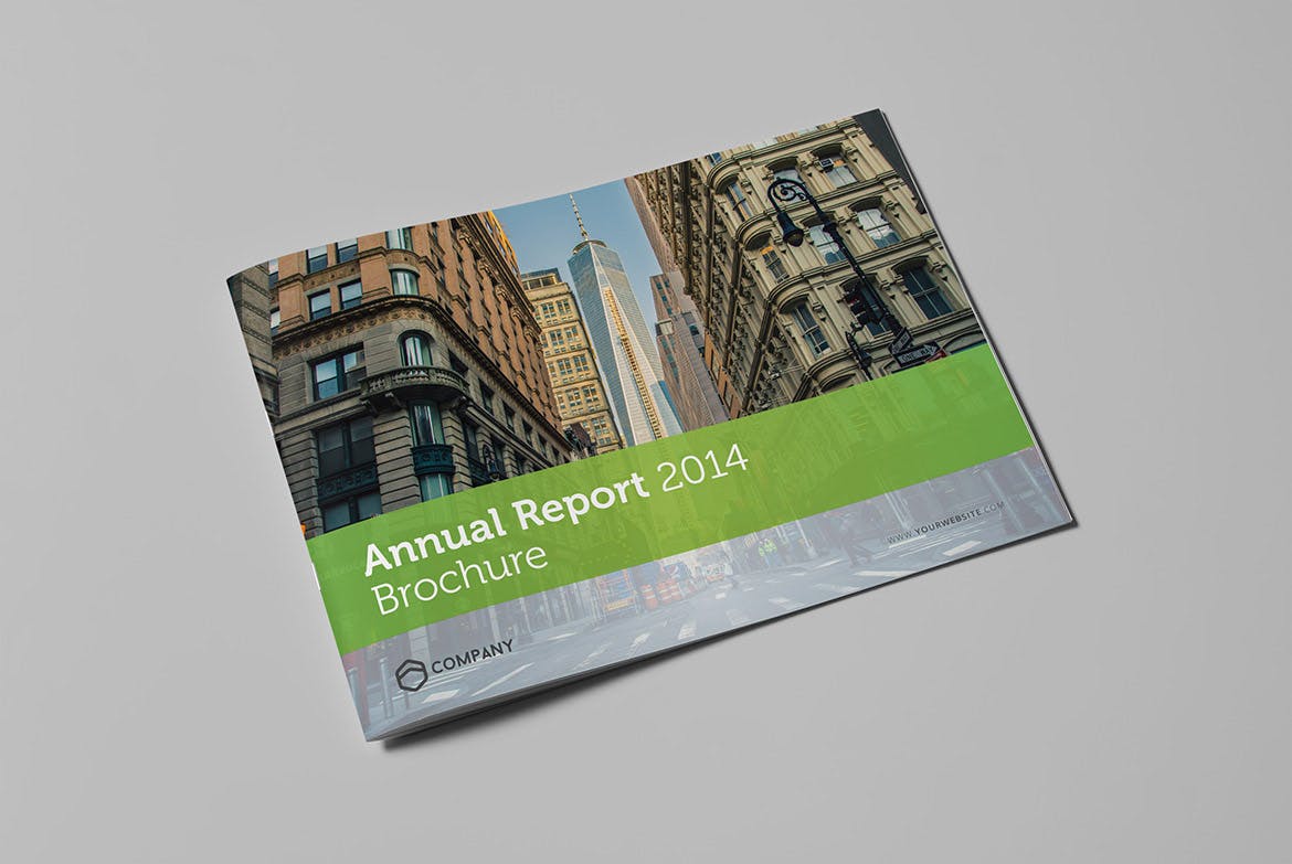 企业年度报告/行业分析报告设计模板 Annual Report Landscape插图(1)