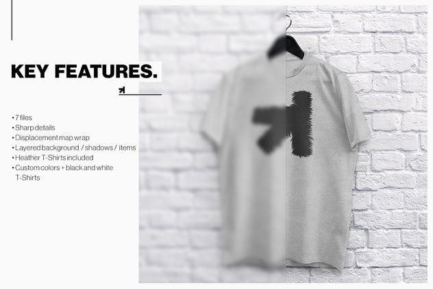 时尚品牌T恤系列服装样机 T Shirt Collection Mockup插图(4)