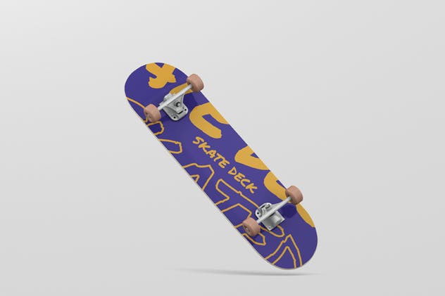 极限运动滑板图案设计样机 Skateboard Mockup插图(7)