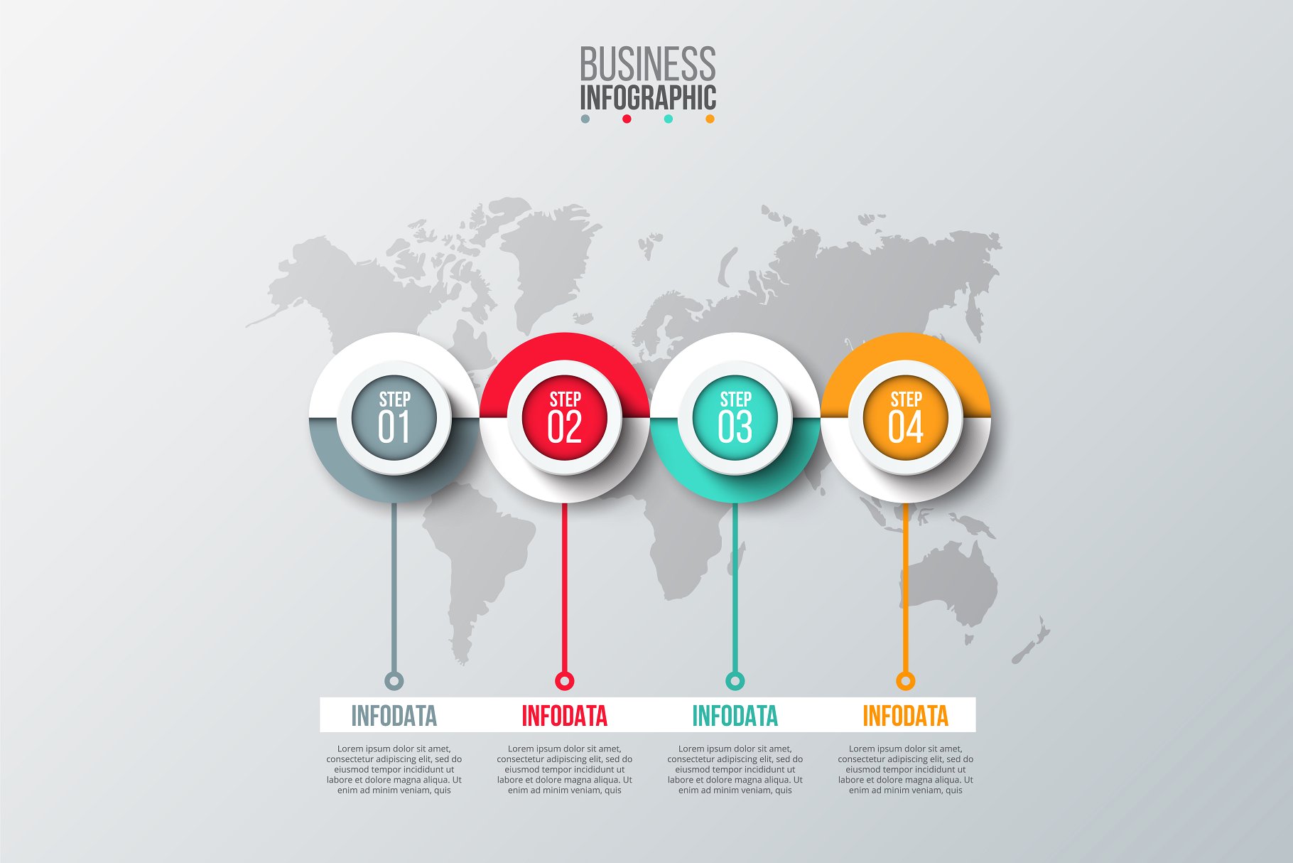 商业主题信息图表演示文稿设计元素v.12 Business infographic diagrams v.12插图(5)