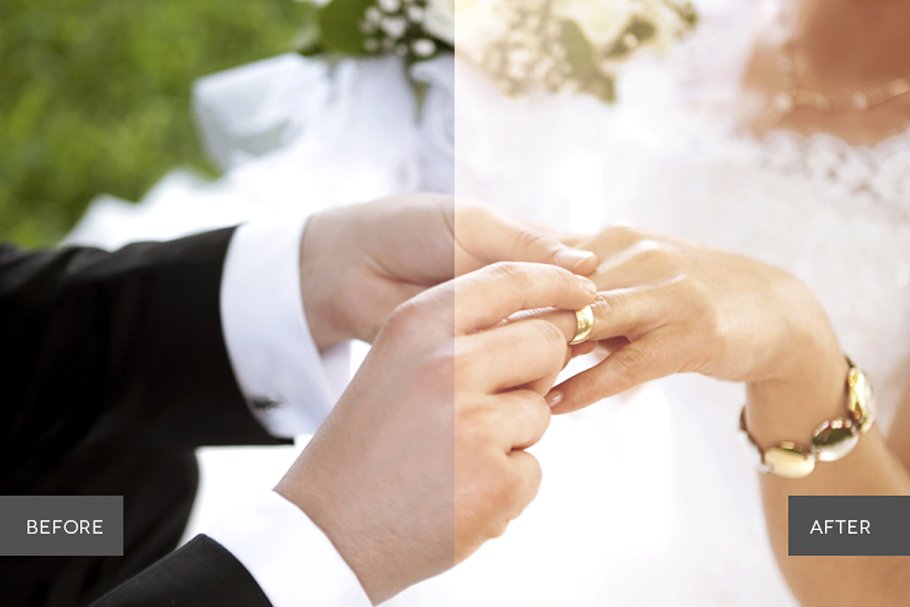 婚礼婚庆照片滤镜PS动作 Weddingful Photoshop Actions插图(1)