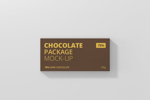 扁平长方形巧克力包装样机 Chocolate Packaging Mockup插图(5)