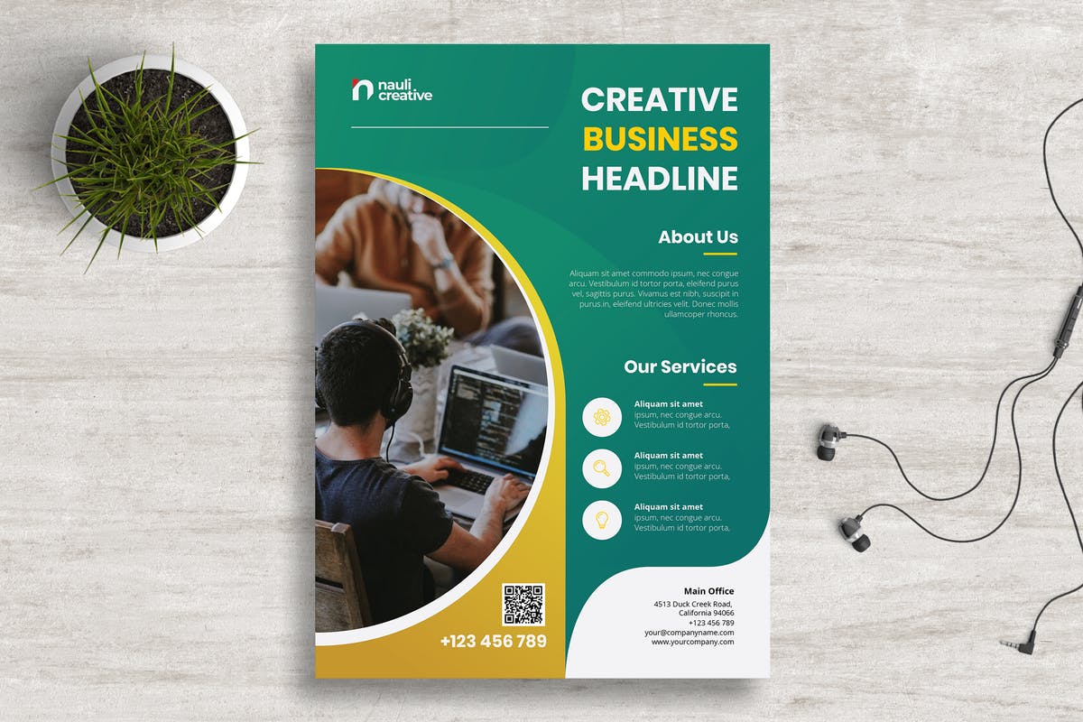 通用易用企业海报设计PSD分层模板v4 Corporate Business Flyer PSD and Vector Vol.4插图