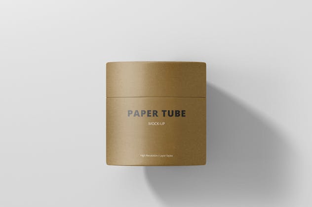 茶叶/咖啡小纸筒包装设计样机模板 Paper Tube Packaging Mock-Up – Small插图(9)