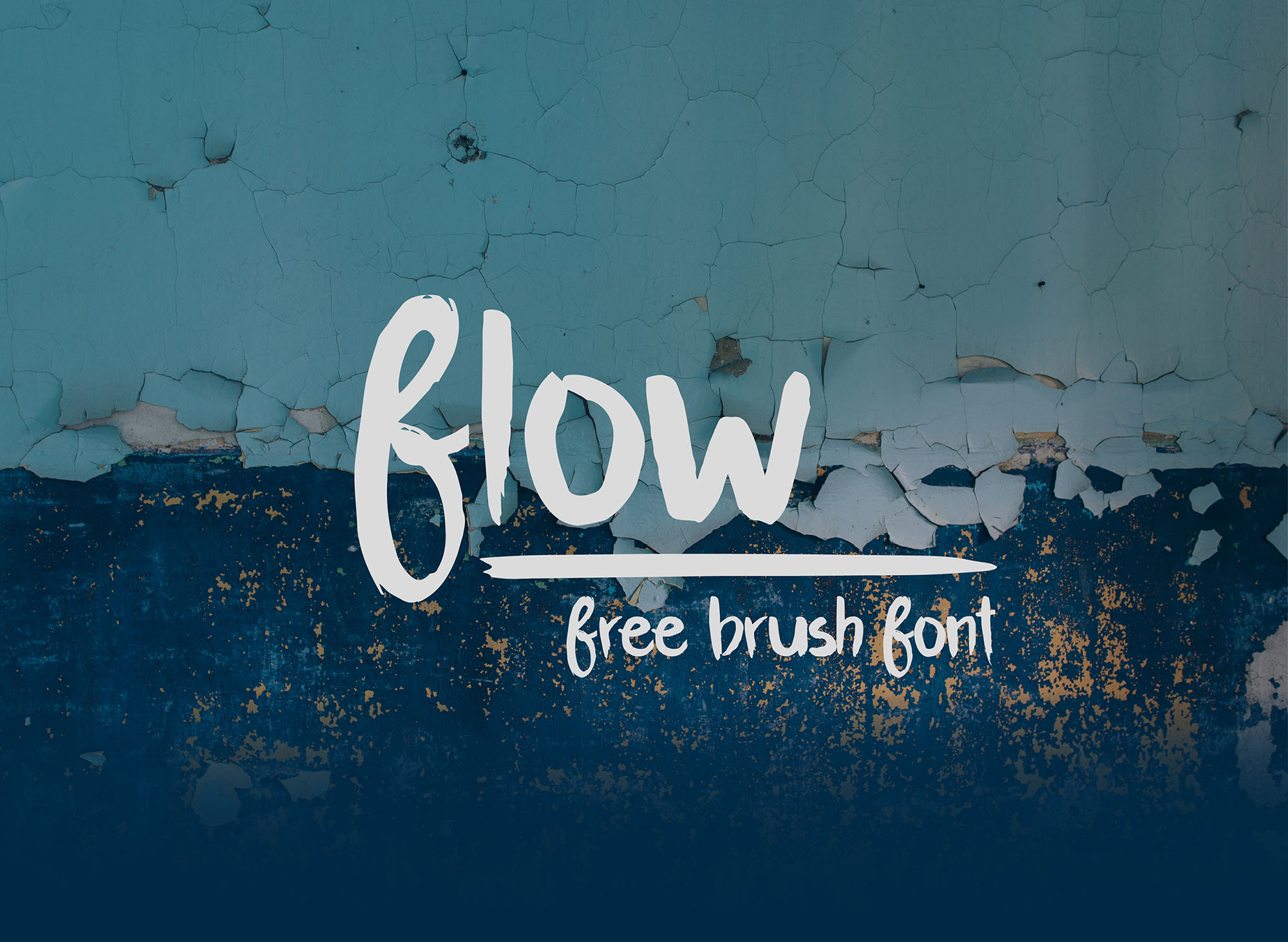 创意广告设计英文画笔手写字体 Flow Brush Font插图