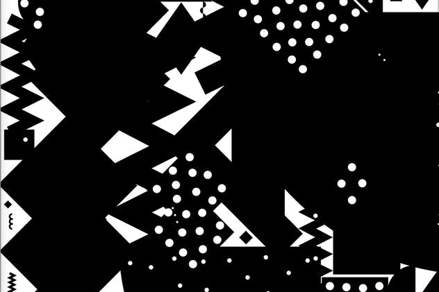 20款黑色抽象图形背景 Mono Contain – Background Patterns插图(5)