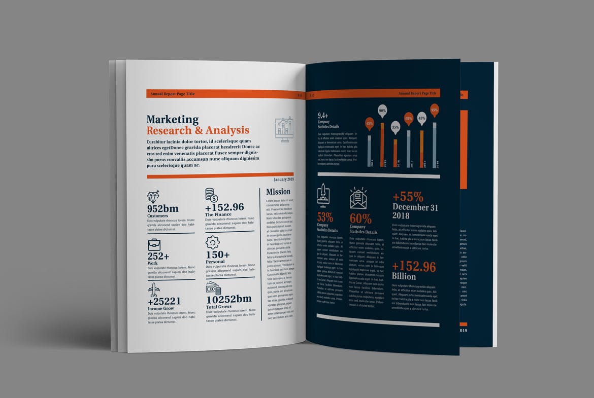企业/行业年度报告（画册）设计模板 Annual Report Template插图(6)